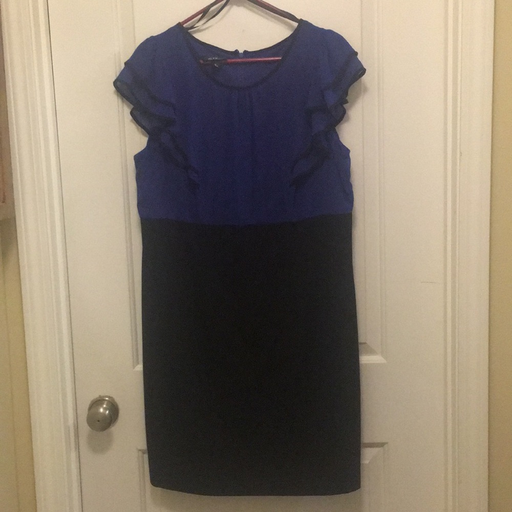 Black and blue dress